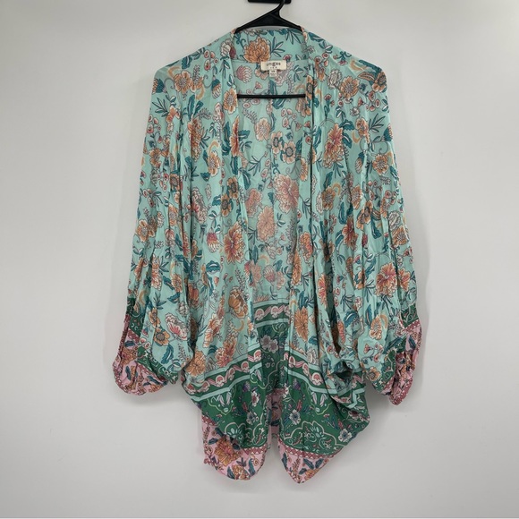 Umgee Boho Open Front Floral Kimono - Picture 1 of 9